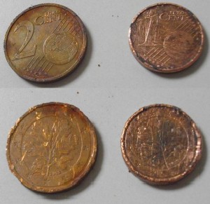 gereinigte münzen